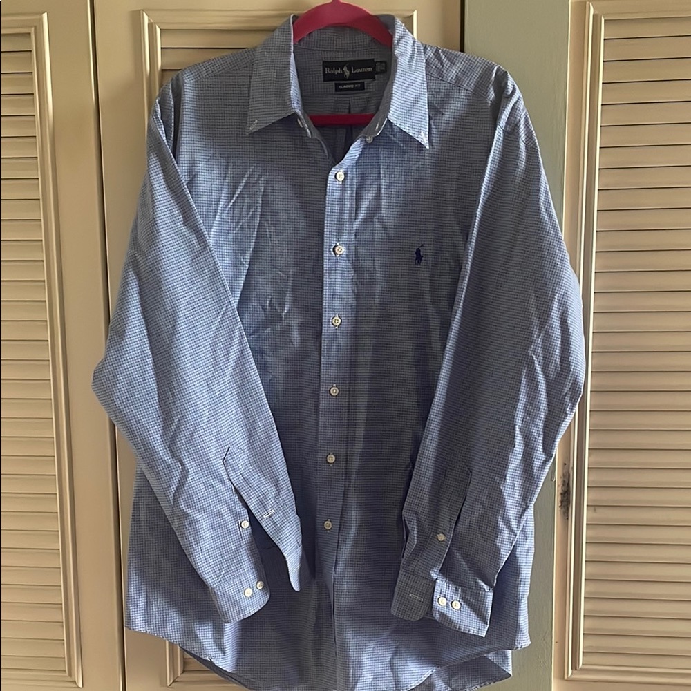 Ralph Lauren Men's Blue Checkered Shirt